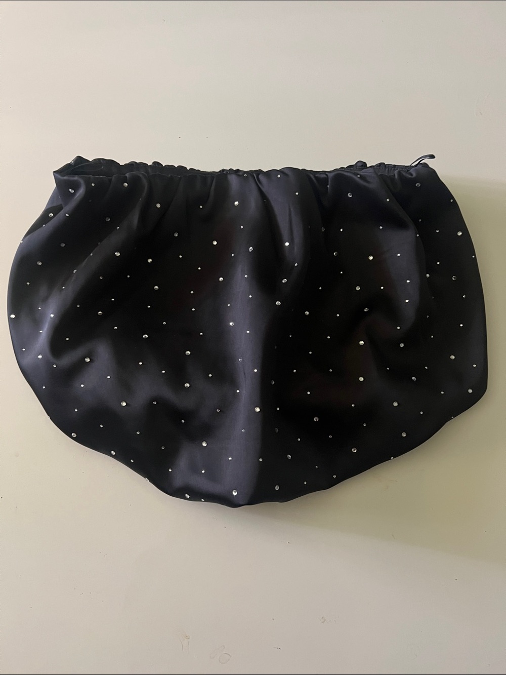 Zara Black Bubble Mini Skirt with rhinestones